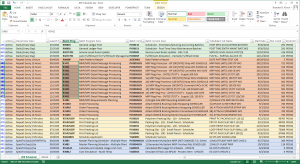 JDE Scheduler in Excel - Preview